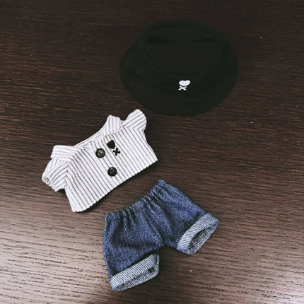 For 15/17cm Labubu Clothing Trendy shirt set Labubu Dolls Clothes Fashion hoodie outfit Diy Decoration replacement Accessories