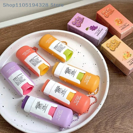 [MP]Gege bear 8.2g Large Capacity Lip Balm Keychain Pendant Hydrating & Moisturizing Lip Care As Lipstick Base & Accessory