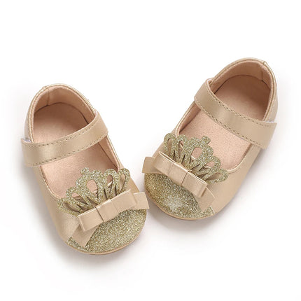 Spring and Autumn Baby Golden Princess Shoes Children's Soft soled Single Shoes Baby Girl Casual Shoes Baby Leather Shoes