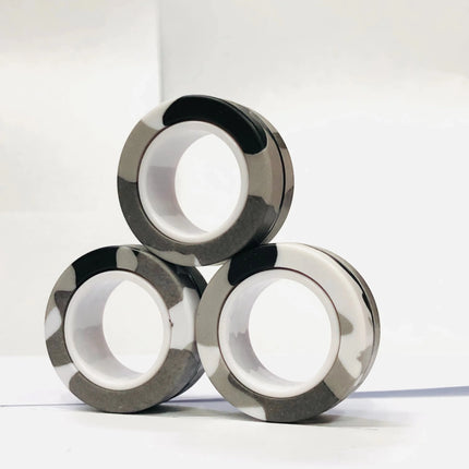 3pcs Fidget Toy Set Finger Magnetic Rings Colorful Adult Magnets Spinner Rings for Relieve Stress Anxiety Relief Therapy