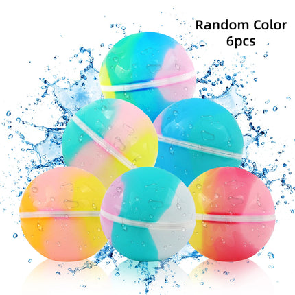 6.8CM color magnetic silicone water ball, reusable water ball, self sealing and quick filling water ball toy