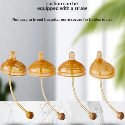 1 Pc 7cm Wide Big Mouth Nipple Pacifier 100% Bpa Free Spoon Straw Nipple Head Gravity Ball Replacement Head For Baby Milk Bottle