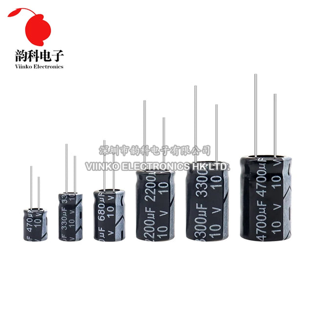 Aluminum Electrolytic Capacitor 10V 16V 25V 35V 50V 400V 450V 470UF 100UF 220UF 330UF 470UF 680UF 1000UF 47UF 10UF 22UF 0.47UF