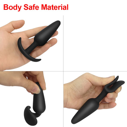 4pcs/set Beginner Butt Plug for Men Silicone Anal Plug Prostate Massager Bullet Vibrator Adult Goods Sex Toy for Men Women Gay
