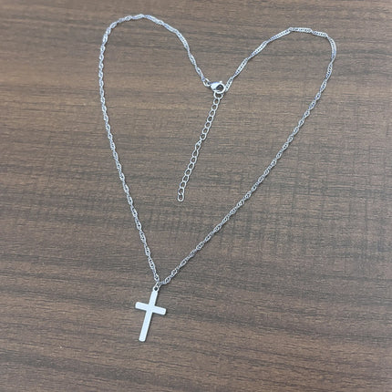 18K Real Gold Plated Stainless Steel Cross Necklace for women girls Non Tarnish Waterproof Easter Christian Faith Jewelry Gifts