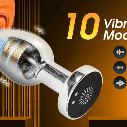 Wireless Metal Anal Vibrator for Women Remote Control Butt Plug Prostate Massager 10 Speeds Adult Couple Sex Toys for Men