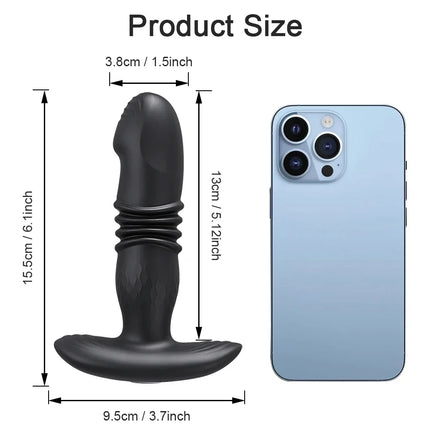 Thrusting Anal Vibrator Men Bluetooth APP Vibrator Remote Control Telescopic Prostate Massager Male Prostate Stimulator - VIBRATEUR