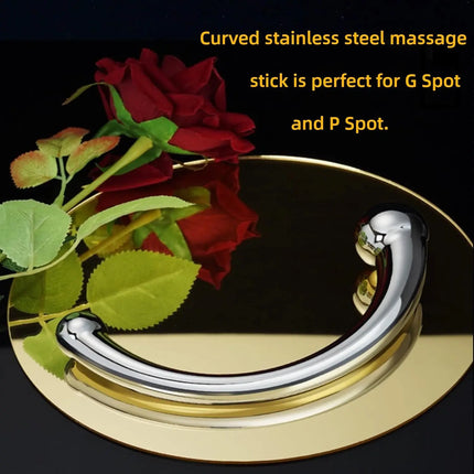 Double Ended Dildo Anal Plug G-spot Massage Metal Wand Anal Prostate Massage Stick P Spot Stimulator  Adult Sex Toy For Men Wome