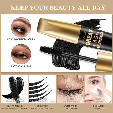 Rebellious Girl 24Hour Mascara 10ml, Long-Lasting Wear, Smudge-Proof, Volumizing Lash, Waterproof, Eye Makeup Essential