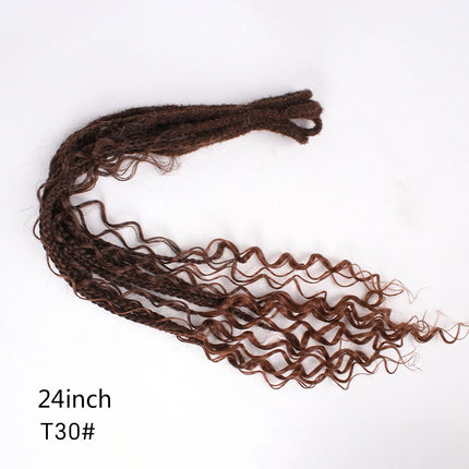 24" Double Ended Dreadlock Extension 5/10 Strands Synthetic Boho Box Braid Dreads Extensions Hippie Style Dreadlocks For Women