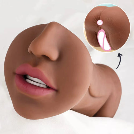 3 in 1 Blowjob Artificial Vaginal for Men Sucking Penis Rubber Vagina Pocket Pussy Simulate Real Oral Sex Love Mouth Anal Anus