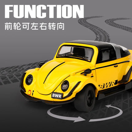 1:32 Volkswagen Beetle 1303 Cabriolet Convertible Alloy Metal Diecast Model Car Boy’s High Simulation Miniature Holiday Present