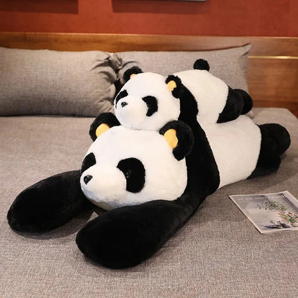 60cm Giant Panda Plush Toys Soft Sleep Pillow Cartoon Animal Bear Stuffed Baby Doll Classic Kids Birthday Christmas Gifts