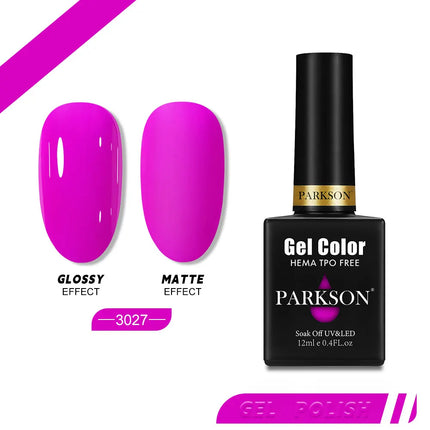 Parkson 12ml Nail Gel Polish TPO HEMA Free Glitter Semi Permanent Soak Off UV LED Long Wear Ultra Diamond Top Coat Varnish