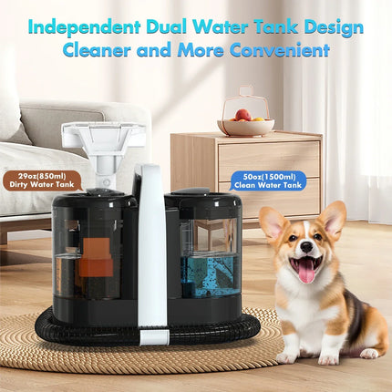OMESER W07 Handheld Carpet Cleaner 600W 15KPa Corded Spot Clean Machine Wet Fabric Sofa Cleaning for Home Pet Portable Car