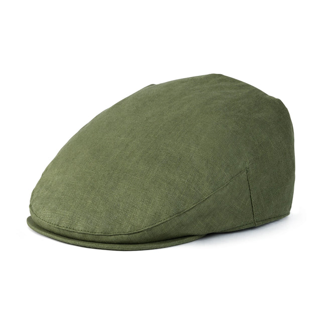 BOTVELA Linen Flat Cap for Men Women Herringbone Linen Newsboy Cap Lightweight Driver Ivy Hat Bakerboy Hat Summer Boina for Male