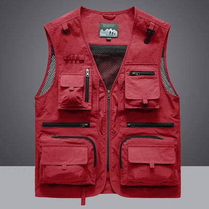 2026 Spring/Summer New Multi-Pocket Outdoor Workwear Tank Top Mesh Breathable Photography Fishing Tactical Vest
