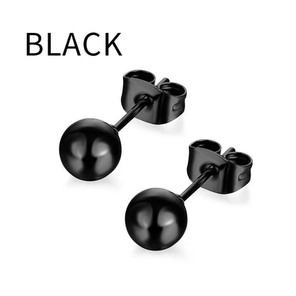 Stainless Steel CZ Crystal Ear Studs Black Silver Color Earrings Stone Surgical Steel Cubic Zirconia Helix Women Accessories