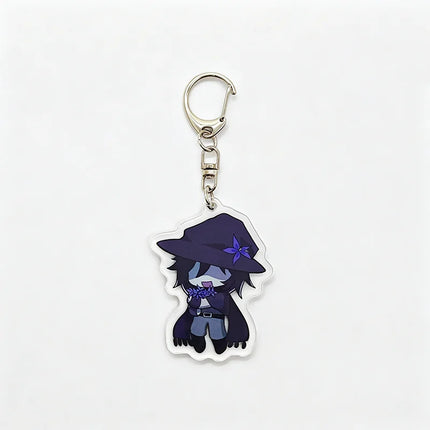 Game Forsaken Azuretime Two Time Azure Cosplay Keychain Kawaii Acrylic Keyring Key Chain Bag Accessory Decoration Ornament Prop