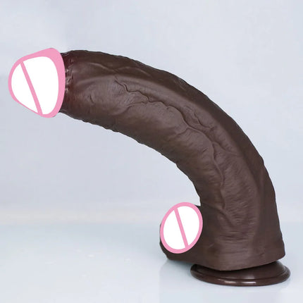 Realistic Soft Big Black Dildo Double Silicone Suction Cup Penis Female Vaginal Masturbation Cock Woman Man Anal Adult Sex Toy