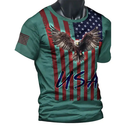 Summer New Men's T-shirt Sniper Printed Short-sleeved Top Men's Fitness Breathable Short-sleeved Street Fighting People Clothing