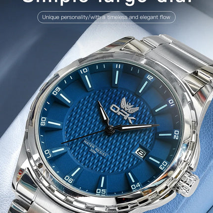OPK Brand Men's Wristwatch Calendar Display Stainless Steel 6037