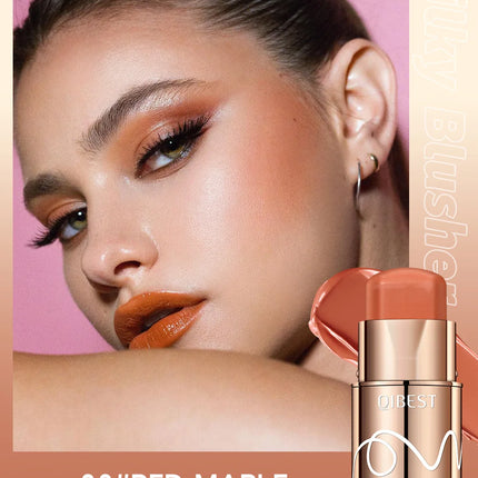 6 Colors Cream Blush Stick Waterproof Long Lasting Cheek Lip Eye Makeup Blendable Natural Flush For Women Daily Use
