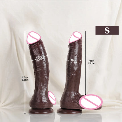 Realistic Long Dildo Black Anal Plug with Suction Cup Big Penis Butt Plug Long Dick Sex Toys for Women men Phallus Anal Dilator
