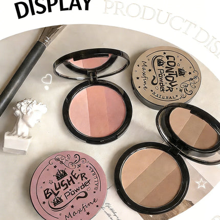 3 Colors Gray Trimming Palette Blush Palette Exquisite Matte Nose Shadow Eye Shadow Brightening Contour Trimming Palette