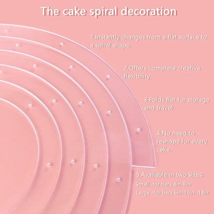 Cake Spiral Tiered Stand Pastry Decoration Accessories For Wedding Birthday Party Festival Acrylic Cake Stand Reusable Foldable