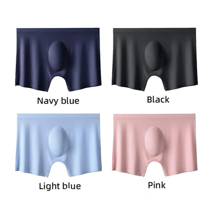 5Pcs/Lot Men's Ultra-Thin Ice Silk Underwear Summer Cool Boxers Briefs Comfortable Breathable Seamless Underpants Sexy Lingerie