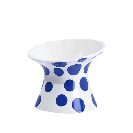 Ceramic Cat and Dog Bowls, Anti-Tip Pet Food Dishes Elevated base design protects cats' necks, suitable for small dogs and cat