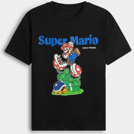 Super Mario Graphic T-shirt Men and Women Summer Cotton Y2K Clothing Fashion Casual Oversized Short Sleeve Tops Streetwear