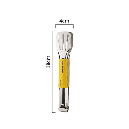 Stainless Steel Food Tongs Pastry Meat Barbecue Clip Anti-Scald Tongs Frying Fish Spatula Clip Bread Clip Household Kitchen Tool