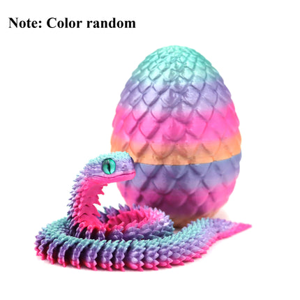3D Printed Viper Dragon Egg Set Realistic Viper Models Fully Moveable Joints Birthday Gifts Realistic Animal Decoration Desktop