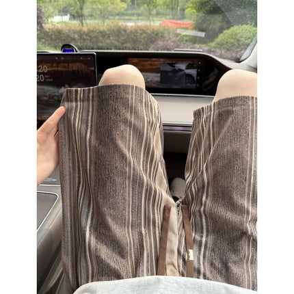 2026 Summer New Mens Contrast Color Striped Lazy Loose Breathable Elastic Waist Five Inch Casual Beach Shorts Cool