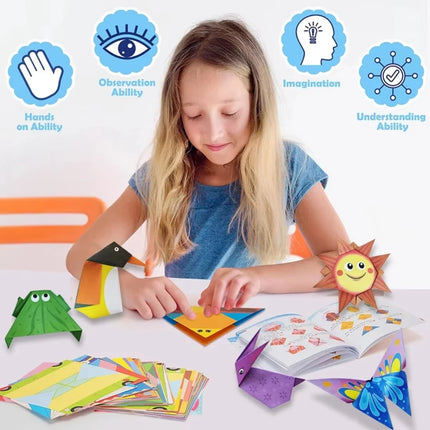54 Sheets Cartoon Origami Kit Animals / Lifestyle Styles Handmade DIY Crafts Origami Suitable For Beginners Decor Paper Gifts