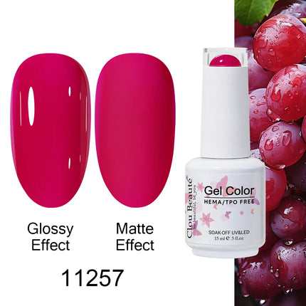 Clou Beaute 15ml HEMA TPO FREE Color Gel Nail Polish Nude Pink Red Green Collection Nail Gel Polish Glitter Soak Off UV LED Gel