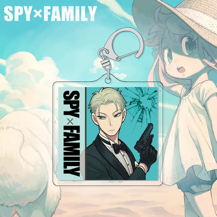 SPY×FAMILY Anya Keychain Acrylic Charm Cute Anime Figure Pendant for Backpack Bag Accessories Spy x Family Merchandise Gift for
