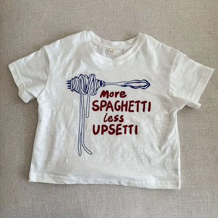 Summer Cartoon Animal Kids T-shirt 1-9T Girls Short-Sleeved Loose Boys Cotton Top with Letters Children Clothes