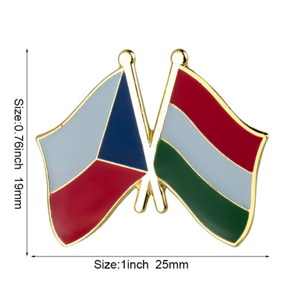 Hungary Flag Badge Brooch Natinal Lapel Pins Flag Lapel Pins Country Flag Badge