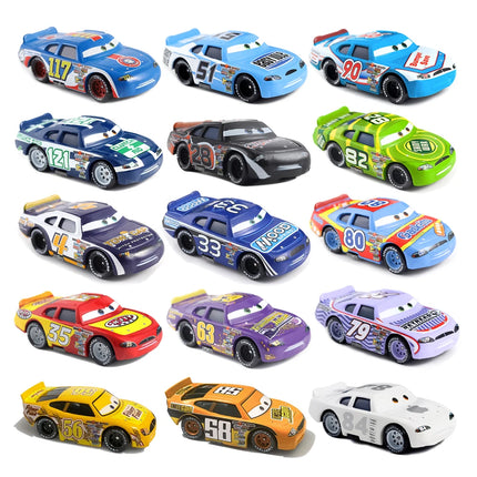 Disney Pixar Cars Metal Diecast Cars Model Lightning McQueen Alloy Car Number : 4.28.33.35.51.56.58. 63.79.80 Racing Series Toys