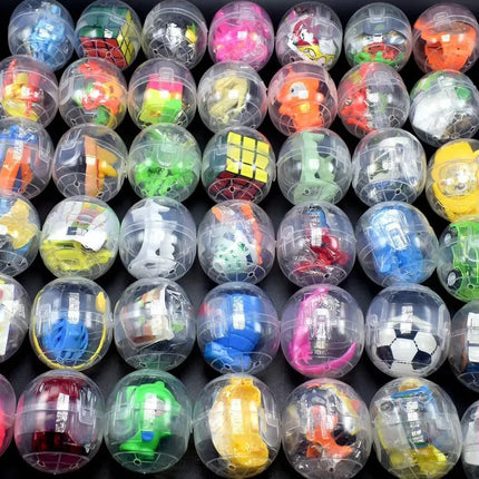 6pcs Gacha Mixed Doll Toy Ball Transparent Capsule Surprise Egg Model Puppets Toys for gift Game Machine 47X55mm