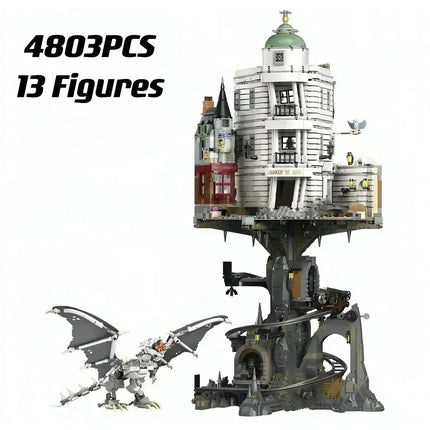 Cheapest DIY 4803Pcs Requiring Assembly Wizarding Bank Collectors Edition Building Block Model Birthday Christmas Gifts