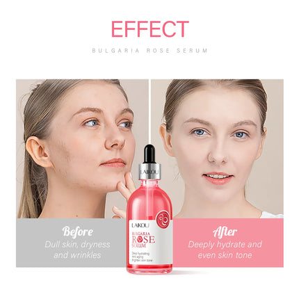 LAIKOU Sakura Face Serum Rose Essence Moisturizing Firming Brightening Smooth Skin Facial Skin Care Products 100ml