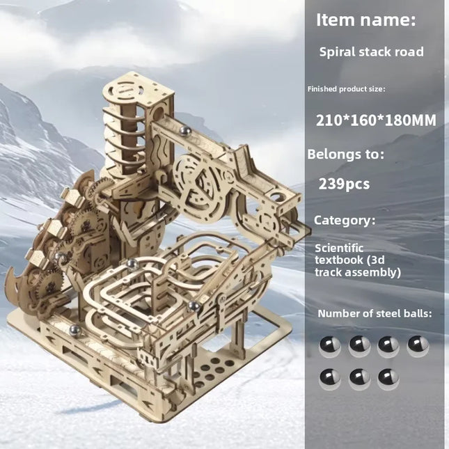 Hot-selling Machinery 3D Three-dimensional Puzzle DIY Hand-assembled Educational Toys Adults High-difficulty Track Balls Gifts