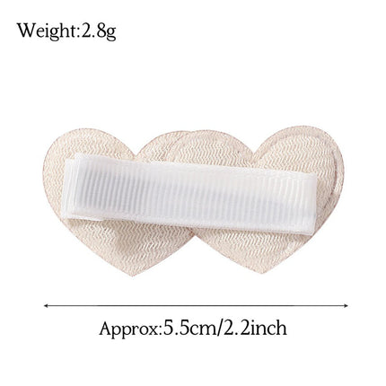 2PCS/Set Cute Heart Shaped Hair Clips for Baby Girl Candy Color Fabric Hairpin Princess Barrettes Kids Hair Accessories Headwear
