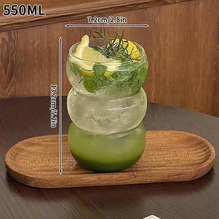 Transparent Glass Cup Exquisite Heat-resistant Tumbler Tea Juice Milk Coffee Mug Water Glasses Stripe Mug Drinkware 350ml-865ml