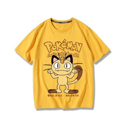 Pokémon Pikachu Gengar Magikarp T-shirt Cotton Tee Men's 2026 Summer Fashion Oversize Street Casual Y2K Tops Streetwear Clothing