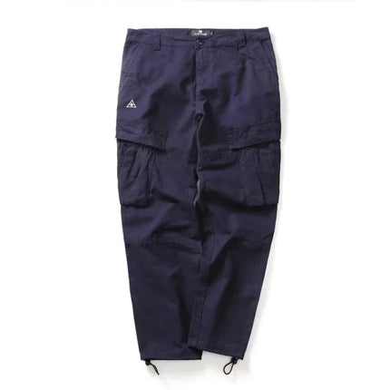 Hiking Khaki Trousers Man Cargo Pants for Men Multipockets Multi Pocket Outdoor Straight Aesthetic Regular Fit Designer Loose